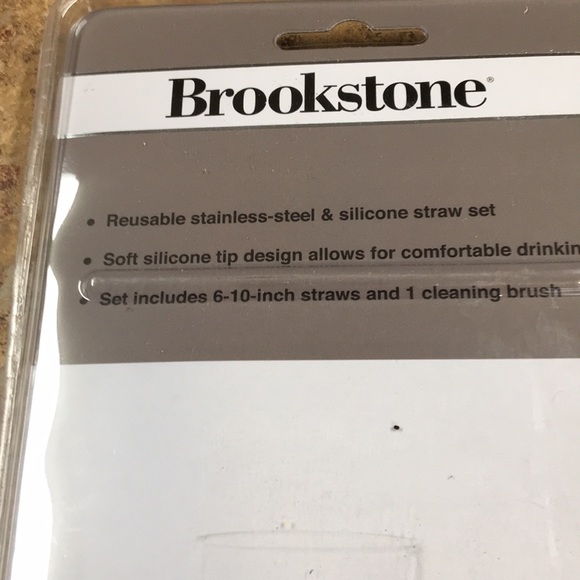 Brookstone Set of 6 Reusable Straws NWT - Picture 3 of 5